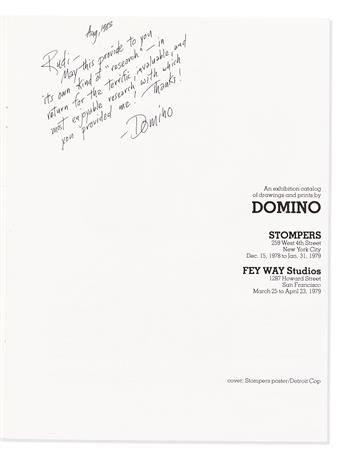 DOMINO (DONALD MERRICK, 1929-1990) An Exhibition Catalog of Drawings and Prints by Domino, signed, with a group of his prints.